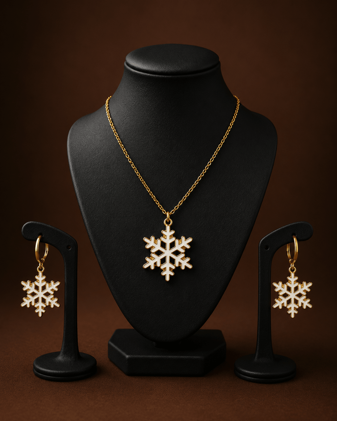 Lumi Snowflake Necklace & Earrings Set