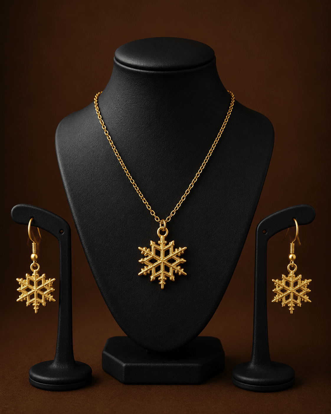 Neva Snowflake Necklace & Earrings Set