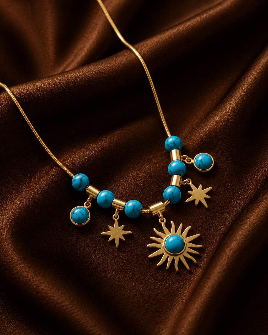 Turquoise Celestial Charm Necklace